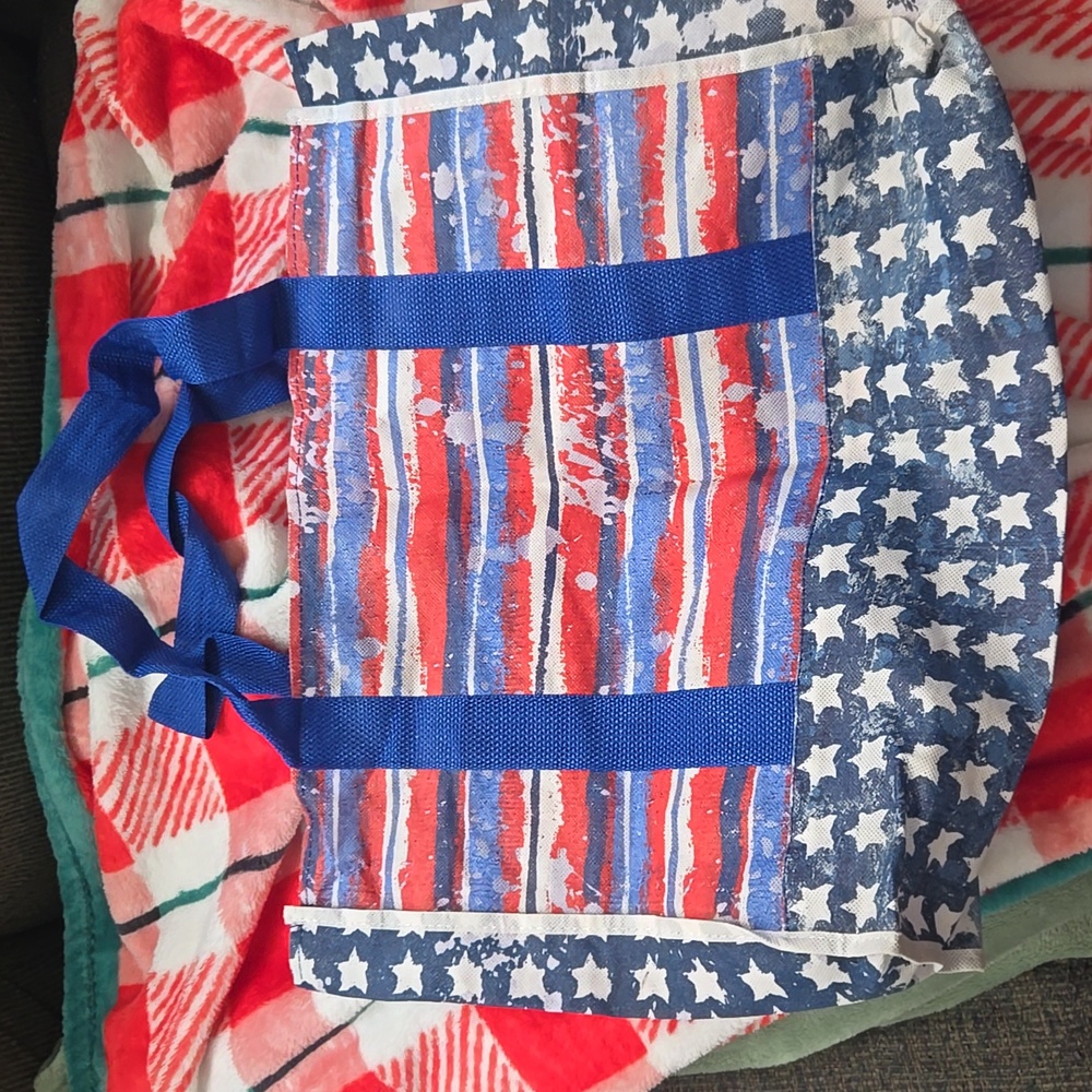Red, White, and Blue Patriotic Stars and Stripes Tote bag
